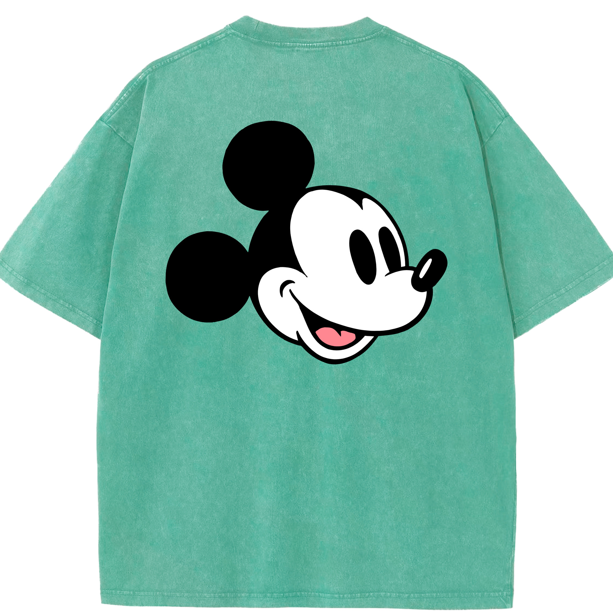 （画像用） ミッキーマウス Mickey Mouse 綿100% ヴィンテージ風 半袖Tシャツ（背面プリント）